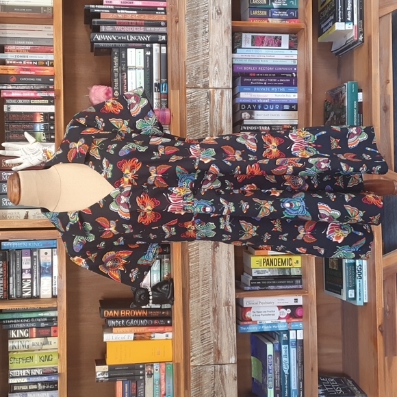 Dangerfield Tatoo Butterfly Print Dress. - Picture 2 of 4